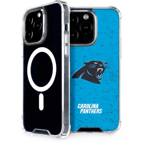 NFL Carolina Panthers Distressed Alternate iPhone 15 Pro MagSafe Case