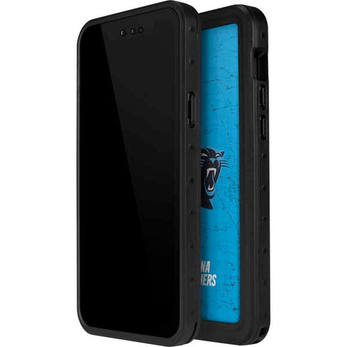NFL Carolina Panthers Distressed Alternate iPhone 14 Pro Max Waterproof Case