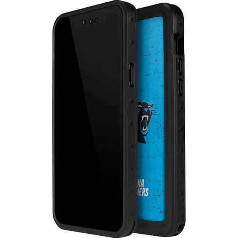 NFL Carolina Panthers Distressed Alternate iPhone 14 Pro Waterproof Case