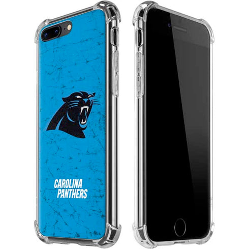 NFL Carolina Panthers Distressed Alternate iPhone 7/8 Plus Clear Case