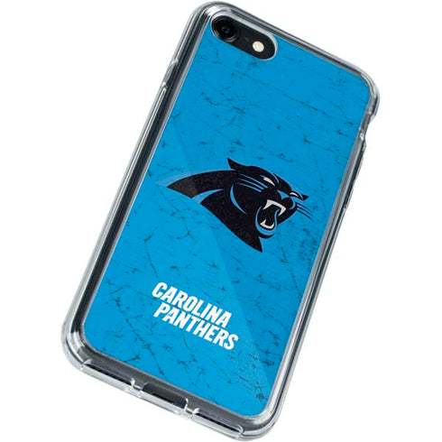 NFL Carolina Panthers Distressed Alternate iPhone SE (2nd & 3rd Gen) Clear Case