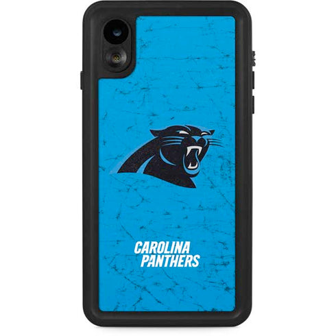 NFL Carolina Panthers Distressed Alternate iPhone XR Waterproof Case