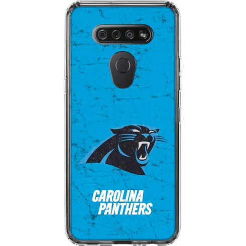 NFL Carolina Panthers Distressed Alternate LG K51/Q51 Clear Case