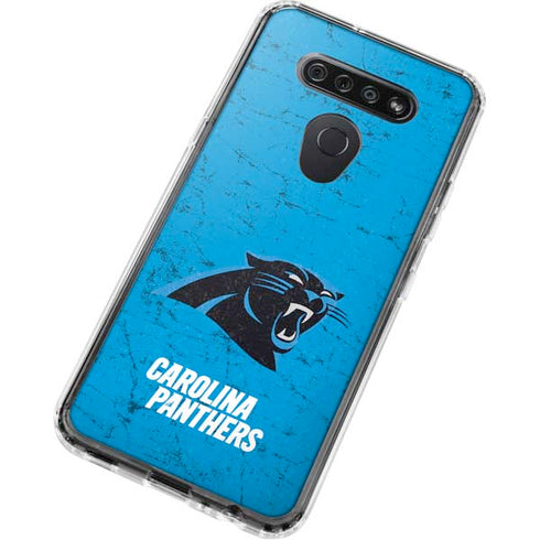NFL Carolina Panthers Distressed Alternate LG K51/Q51 Clear Case