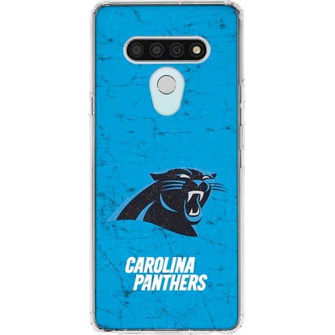 NFL Carolina Panthers Distressed Alternate LG Stylo 6 Clear Case