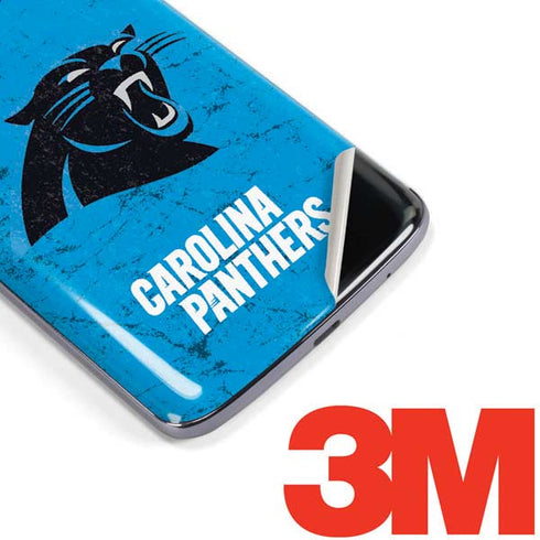 NFL Carolina Panthers Distressed Alternate Moto E5 Plus Skin