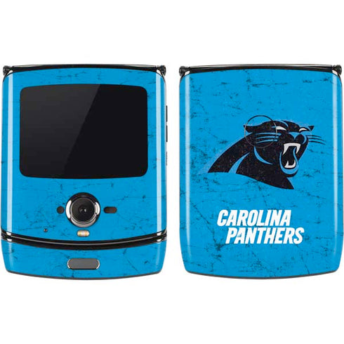 NFL Carolina Panthers Distressed Alternate Motorola RAZR Skin