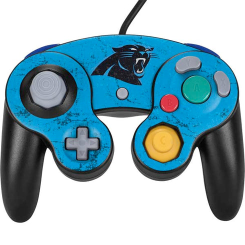 NFL Carolina Panthers Distressed Alternate Nintendo GameCube Controller Skin