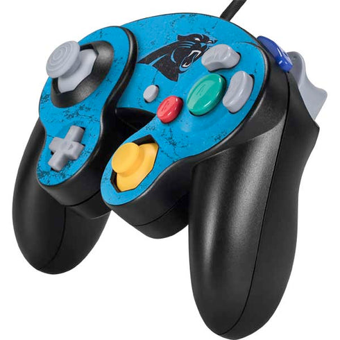 NFL Carolina Panthers Distressed Alternate Nintendo GameCube Controller Skin