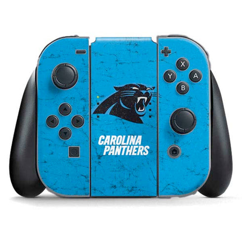 NFL Carolina Panthers Distressed Alternate Nintendo Switch (2017-2021) Joy-Con Controller Skin