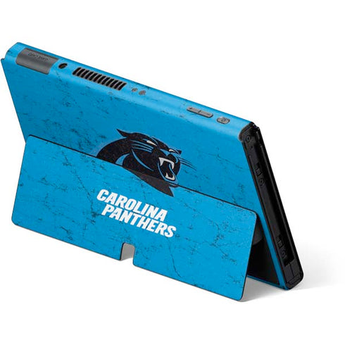 NFL Carolina Panthers Distressed Alternate Nintendo Switch OLED (2021) Skin