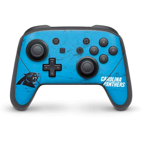 NFL Carolina Panthers Distressed Alternate Nintendo Switch Pro Controller Skin