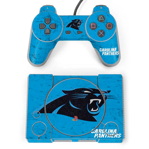 NFL Carolina Panthers Distressed Alternate PlayStation Classic Bundle Skin