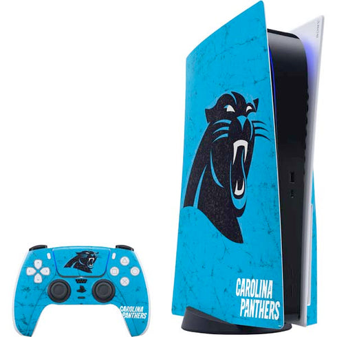 NFL Carolina Panthers Distressed Alternate PS5 Bundle Skin