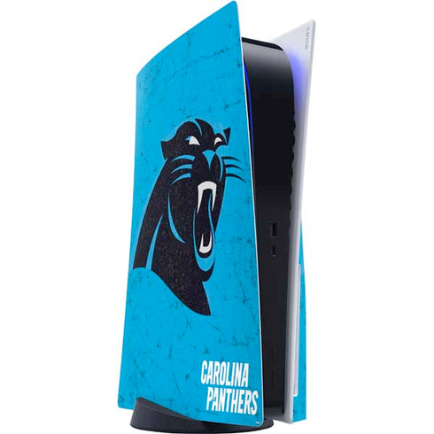 NFL Carolina Panthers Distressed Alternate PS5 Console Skin