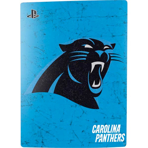 NFL Carolina Panthers Distressed Alternate PS5 Console Skin