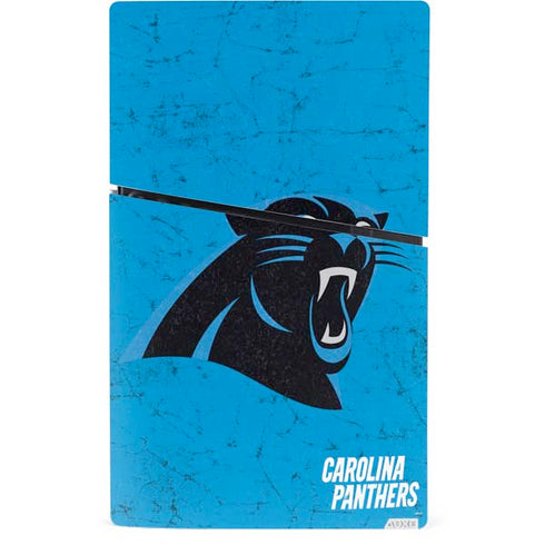 NFL Carolina Panthers Distressed Alternate PS5 Slim Digital Edition Bundle Skin