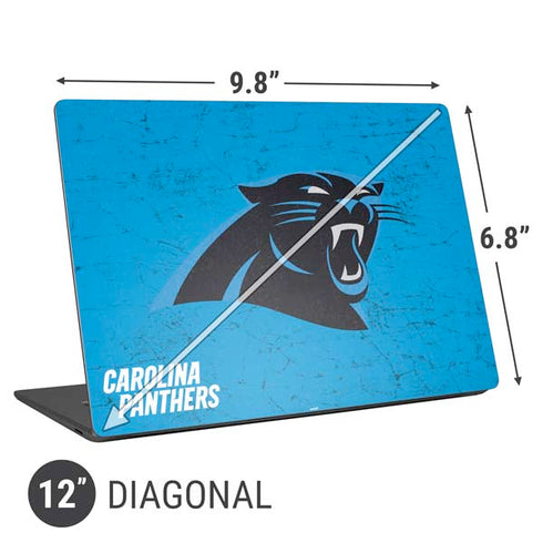 NFL Carolina Panthers Distressed Alternate Universal Laptop 12in (9.8 x 6.8in) Skin