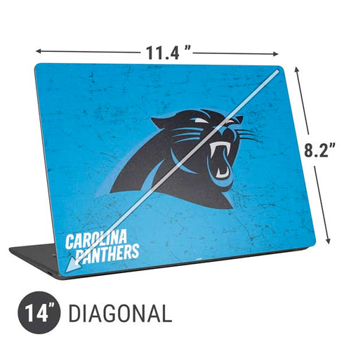 NFL Carolina Panthers Distressed Alternate Universal Laptop 14in (11.4 x 8.2in) Skin