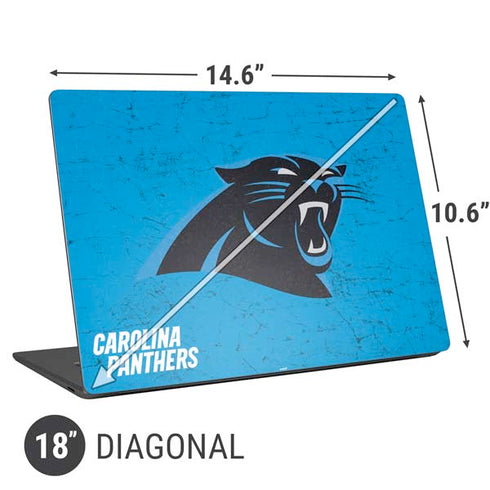 NFL Carolina Panthers Distressed Alternate Universal Laptop 18in (14.6 x 10.6in) Skin