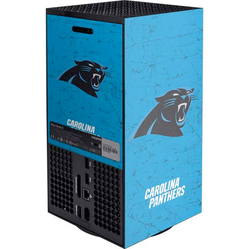 NFL Carolina Panthers Distressed Alternate Xbox Series X Console Skin