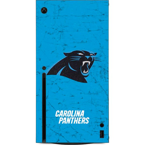 NFL Carolina Panthers Distressed Alternate Xbox Series X Console Skin