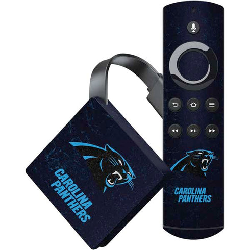 NFL Carolina Panthers Distressed Amazon Fire TV Skin