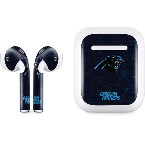 NFL Carolina Panthers Distressed Apple AirPods Skin