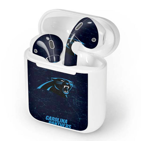 NFL Carolina Panthers Distressed Apple AirPods Skin