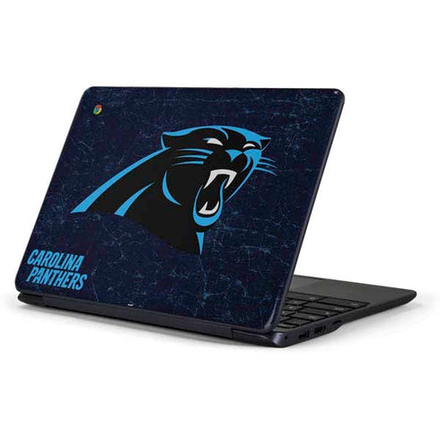NFL Carolina Panthers Distressed Samsung Chromebook Skin