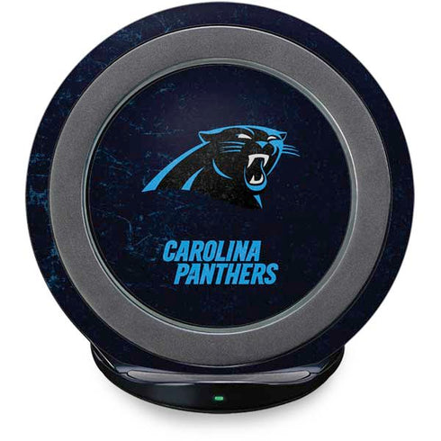 NFL Carolina Panthers Distressed Fast Charge Wireless Charging Stand Skin
