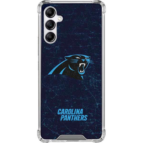 NFL Carolina Panthers Distressed Galaxy A15 5G Clear Case