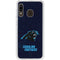 NFL Carolina Panthers Distressed Galaxy A20 Clear Case