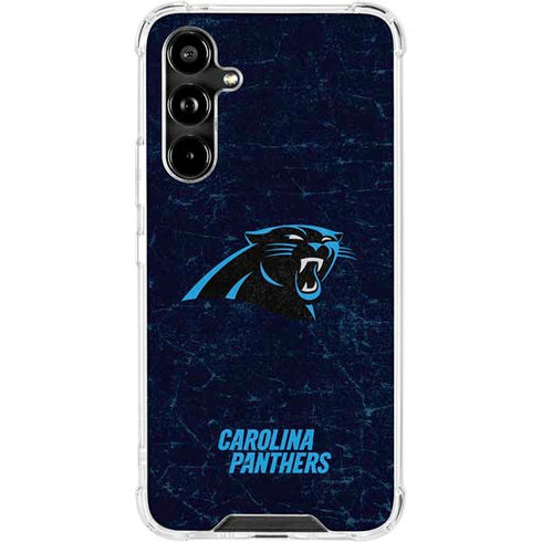 NFL Carolina Panthers Distressed Galaxy A54 5G Clear Case