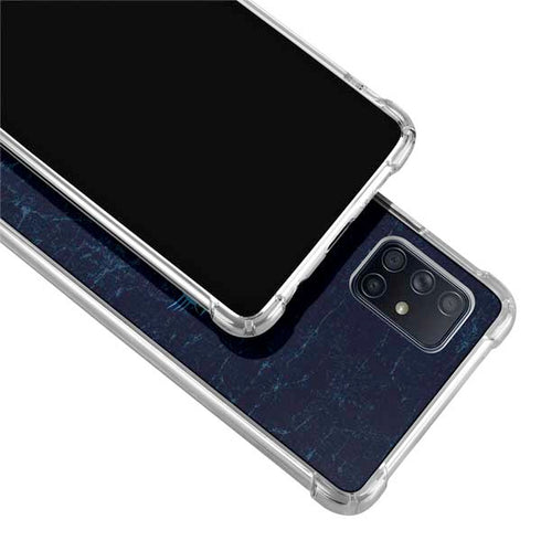 NFL Carolina Panthers Distressed Galaxy A71 5G Clear Case