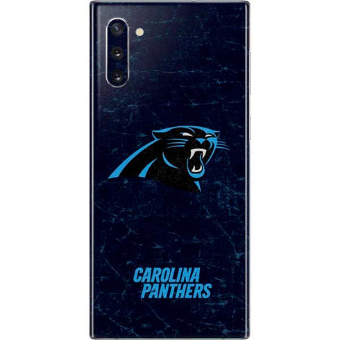 NFL Carolina Panthers Distressed Galaxy Note 10 Skin