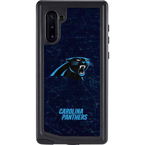 NFL Carolina Panthers Distressed Galaxy Note 10 Waterproof Case