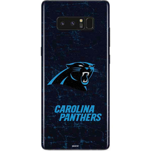 NFL Carolina Panthers Distressed Galaxy Note 8 Skin