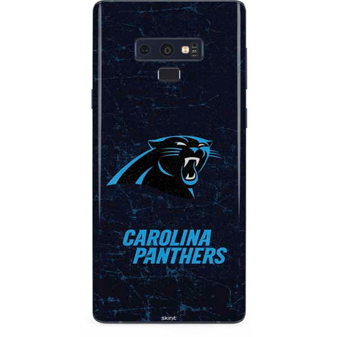NFL Carolina Panthers Distressed Galaxy Note 9 Skin