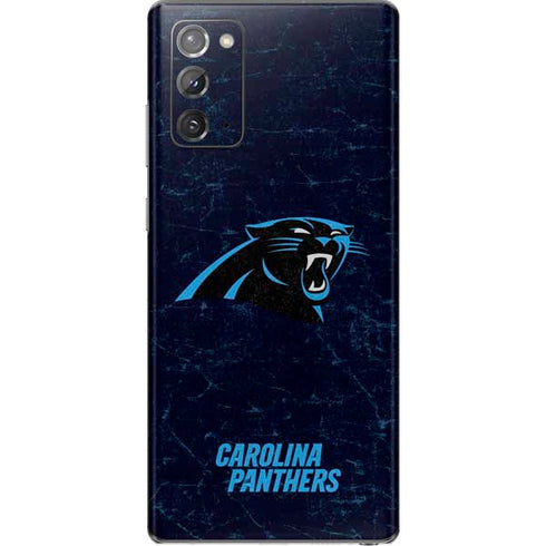NFL Carolina Panthers Distressed Galaxy Note20 5G Skin