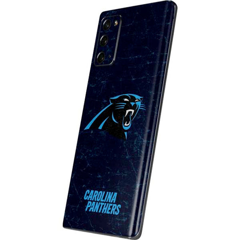 NFL Carolina Panthers Distressed Galaxy Note20 5G Skin