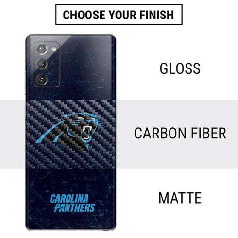 NFL Carolina Panthers Distressed Galaxy Note20 5G Skin