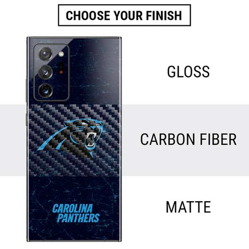 NFL Carolina Panthers Distressed Galaxy Note20 Ultra 5G Skin