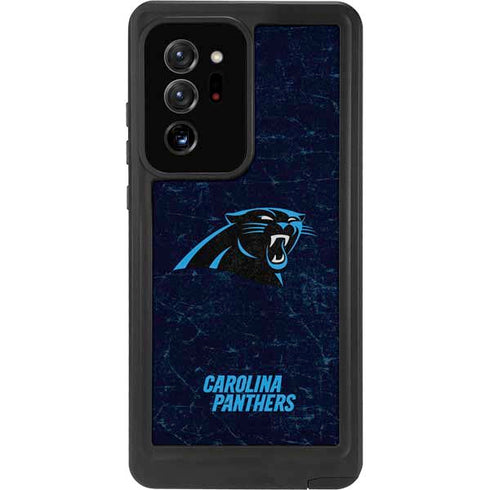 NFL Carolina Panthers Distressed Galaxy Note20 Ultra 5G Waterproof Case
