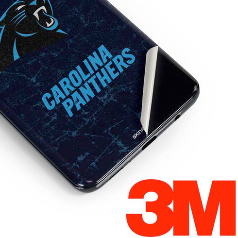 NFL Carolina Panthers Distressed Galaxy S10e Skin