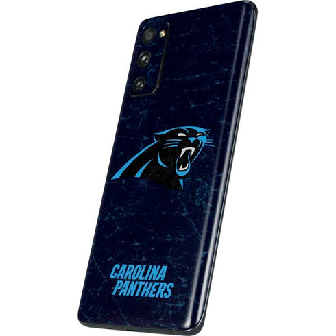 NFL Carolina Panthers Distressed Galaxy S20 Fan Edition Skin