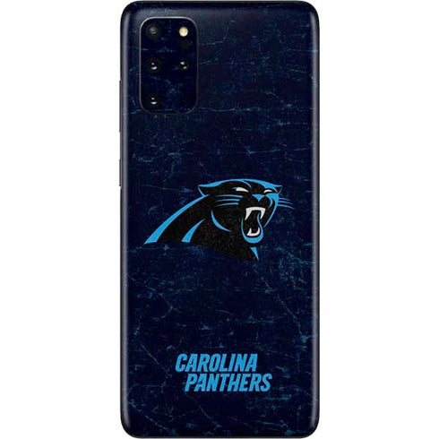 NFL Carolina Panthers Distressed Galaxy S20 Plus Skin