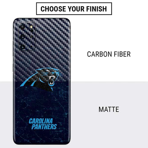 NFL Carolina Panthers Distressed Galaxy S20 Plus Skin
