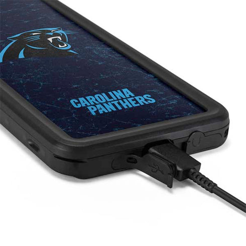 NFL Carolina Panthers Distressed Galaxy S20 Plus Waterproof Case