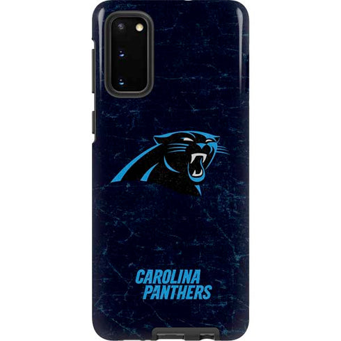 NFL Carolina Panthers Distressed Galaxy S20 Pro Case